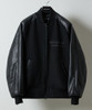 Picture No.10 of NUMBER (N)INE RAGLAN SLEEVE ZIPPER STADIUM JACKET / Raglan Sleeve, Single Point Embroidery, Quilted Lining, Padded Varsity jacket F26NJ003B