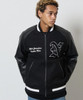 Picture No.4 of NUMBER (N)INE RAGLAN SLEEVE PATCHED ZIPPER STADIUM JACKET / Raglan Sleeves, Felt Logo, Chenille Patch Embroidery, Quilted Lining, Padded, Zip-up Varsity jacket F26NJ003A