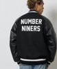 Picture No.5 of NUMBER (N)INE RAGLAN SLEEVE PATCHED ZIPPER STADIUM JACKET / Raglan Sleeves, Felt Logo, Chenille Patch Embroidery, Quilted Lining, Padded, Zip-up Varsity jacket F26NJ003A