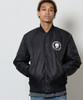 Picture No.2 of NUMBER (N)INE NYLON INSULATION STADIUM JACKET / Nylon Logo Print Quilted Lining Padded Stadium Jacket F26NJ004