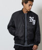 Picture No.3 of NUMBER (N)INE NYLON INSULATION STADIUM JACKET / Nylon Logo Print Quilted Lining Padded Stadium Jacket F26NJ004