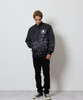 Picture No.7 of NUMBER (N)INE HAND PAINTED NYLON INSULATION STADIUM JACKET / Hand-painted Nylon, Logo Print, Quilted Lining, Padded Varsity jacket F26NJ004P