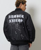 Picture No.20 of NUMBER (N)INE HAND PAINTED NYLON INSULATION STADIUM JACKET / Hand-painted Nylon, Logo Print, Quilted Lining, Padded Varsity jacket F26NJ004P