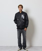 Picture No.21 of NUMBER (N)INE HAND PAINTED NYLON INSULATION STADIUM JACKET / Hand-painted Nylon, Logo Print, Quilted Lining, Padded Varsity jacket F26NJ004P