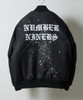 Picture No.27 of NUMBER (N)INE HAND PAINTED NYLON INSULATION STADIUM JACKET / Hand-painted Nylon, Logo Print, Quilted Lining, Padded Varsity jacket F26NJ004P
