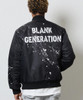 Picture No.34 of NUMBER (N)INE HAND PAINTED NYLON INSULATION STADIUM JACKET / Hand-painted Nylon, Logo Print, Quilted Lining, Padded Varsity jacket F26NJ004P