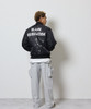 Picture No.37 of NUMBER (N)INE HAND PAINTED NYLON INSULATION STADIUM JACKET / Hand-painted Nylon, Logo Print, Quilted Lining, Padded Varsity jacket F26NJ004P