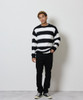 Picture No.10 of NUMBER (N)INE MOHAIR MIX KNIT WIDE STRIPED CREWNECK SWEATER / Wool Mohair Mix Knit Wide Striped Crewneck Sweater F26NK001