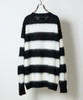 Picture No.16 of NUMBER (N)INE MOHAIR MIX KNIT WIDE STRIPED CREWNECK SWEATER / Wool Mohair Mix Knit Wide Striped Crewneck Sweater F26NK001
