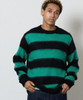 Picture No.39 of NUMBER (N)INE MOHAIR MIX KNIT WIDE STRIPED CREWNECK SWEATER / Wool Mohair Mix Knit Wide Striped Crewneck Sweater F26NK001