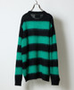 Picture No.49 of NUMBER (N)INE MOHAIR MIX KNIT WIDE STRIPED CREWNECK SWEATER / Wool Mohair Mix Knit Wide Striped Crewneck Sweater F26NK001