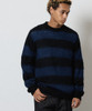 Picture No.50 of NUMBER (N)INE MOHAIR MIX KNIT WIDE STRIPED CREWNECK SWEATER / Wool Mohair Mix Knit Wide Striped Crewneck Sweater F26NK001