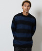 Picture No.51 of NUMBER (N)INE MOHAIR MIX KNIT WIDE STRIPED CREWNECK SWEATER / Wool Mohair Mix Knit Wide Striped Crewneck Sweater F26NK001