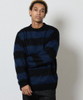 Picture No.52 of NUMBER (N)INE MOHAIR MIX KNIT WIDE STRIPED CREWNECK SWEATER / Wool Mohair Mix Knit Wide Striped Crewneck Sweater F26NK001