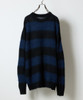 Picture No.56 of NUMBER (N)INE MOHAIR MIX KNIT WIDE STRIPED CREWNECK SWEATER / Wool Mohair Mix Knit Wide Striped Crewneck Sweater F26NK001