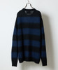 Picture No.60 of NUMBER (N)INE MOHAIR MIX KNIT WIDE STRIPED CREWNECK SWEATER / Wool Mohair Mix Knit Wide Striped Crewneck Sweater F26NK001