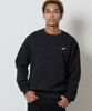 Picture No.3 of NUMBER (N)INE FIRM COTTON LIGHT SHORT PILE KANGAROO POCKET L/S SWEATSHIRT / Firm Cotton Light Mini French Terry One-Point Logo Print Kangaroo Pocket Crew Neck Sweatshirt F26GNC006