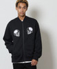 Picture No.2 of NUMBER (N)INE 2P SKULL WAPPEN RIB COLLAR FRENCH TERRY TRACK JACKET / 2 Skull Wappen Embroidery Rib Collar Sweat Track Jacket F26NC001