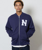Picture No.1 of NUMBER (N)INE N LOGO WAPPEN RIB COLLAR FRENCH TERRY TRACK JACKET / N logo Patch Embroidery rib collar Sweatshirt track jacket F26NC002