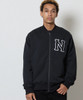 Picture No.2 of NUMBER (N)INE N LOGO WAPPEN RIB COLLAR FRENCH TERRY TRACK JACKET / N logo Patch Embroidery rib collar Sweatshirt track jacket F26NC002