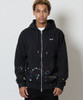 Picture No.1 of NUMBER (N)INE HAND PAINTED FIRM COTTON LIGHT SHORT PILE FULL ZIP SWEAT HOODIE / Hand-painted firm cotton light short pile Fleece With a Single Point Logo Print Zip-up Sweatshirt hoodie F26GNC007P