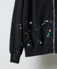 Picture No.14 of NUMBER (N)INE HAND PAINTED FIRM COTTON LIGHT SHORT PILE FULL ZIP SWEAT HOODIE / Hand-painted firm cotton light short pile Fleece With a Single Point Logo Print Zip-up Sweatshirt hoodie F26GNC007P