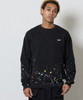 Picture No.6 of NUMBER (N)INE HAND PAINTED FIRM COTTON LIGHT SHORT PILE KANGAROO POCKET L/S SWEATSHIRT / Hand-painted firm cotton light short pile With a Single Point Logo Print, kangaroo Pocket, Crew Neck sweatshirt F26GNC006P
