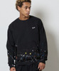 Picture No.7 of NUMBER (N)INE HAND PAINTED FIRM COTTON LIGHT SHORT PILE KANGAROO POCKET L/S SWEATSHIRT / Hand-painted firm cotton light short pile With a Single Point Logo Print, kangaroo Pocket, Crew Neck sweatshirt F26GNC006P