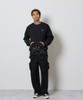 Picture No.9 of NUMBER (N)INE HAND PAINTED FIRM COTTON LIGHT SHORT PILE KANGAROO POCKET L/S SWEATSHIRT / Hand-painted firm cotton light short pile With a Single Point Logo Print, kangaroo Pocket, Crew Neck sweatshirt F26GNC006P