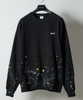 Picture No.11 of NUMBER (N)INE HAND PAINTED FIRM COTTON LIGHT SHORT PILE KANGAROO POCKET L/S SWEATSHIRT / Hand-painted firm cotton light short pile With a Single Point Logo Print, kangaroo Pocket, Crew Neck sweatshirt F26GNC006P