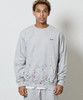 Picture No.17 of NUMBER (N)INE HAND PAINTED FIRM COTTON LIGHT SHORT PILE KANGAROO POCKET L/S SWEATSHIRT / Hand-painted firm cotton light short pile With a Single Point Logo Print, kangaroo Pocket, Crew Neck sweatshirt F26GNC006P