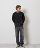 Picture No.33 of NUMBER (N)INE HAND PAINTED FIRM COTTON LIGHT SHORT PILE KANGAROO POCKET L/S SWEATSHIRT / Hand-painted firm cotton light short pile With a Single Point Logo Print, kangaroo Pocket, Crew Neck sweatshirt F26GNC006P