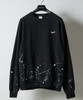 Picture No.35 of NUMBER (N)INE HAND PAINTED FIRM COTTON LIGHT SHORT PILE KANGAROO POCKET L/S SWEATSHIRT / Hand-painted firm cotton light short pile With a Single Point Logo Print, kangaroo Pocket, Crew Neck sweatshirt F26GNC006P