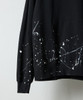 Picture No.38 of NUMBER (N)INE HAND PAINTED FIRM COTTON LIGHT SHORT PILE KANGAROO POCKET L/S SWEATSHIRT / Hand-painted firm cotton light short pile With a Single Point Logo Print, kangaroo Pocket, Crew Neck sweatshirt F26GNC006P