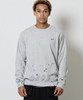 Picture No.41 of NUMBER (N)INE HAND PAINTED FIRM COTTON LIGHT SHORT PILE KANGAROO POCKET L/S SWEATSHIRT / Hand-painted firm cotton light short pile With a Single Point Logo Print, kangaroo Pocket, Crew Neck sweatshirt F26GNC006P