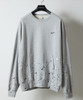 Picture No.47 of NUMBER (N)INE HAND PAINTED FIRM COTTON LIGHT SHORT PILE KANGAROO POCKET L/S SWEATSHIRT / Hand-painted firm cotton light short pile With a Single Point Logo Print, kangaroo Pocket, Crew Neck sweatshirt F26GNC006P