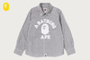 Picture No.1 of BAPE COLLEGE STRIPE OXFORD BD LS SHIRT 1M80-331-003