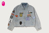 Picture No.1 of BAPE MULTI LOGO DENIM BOXY CROPPED JACKET 1M80-240-303