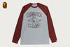Picture No.1 of BAPE WGM BEASTE COLLEGE RAGLAN SLEEVE LS TEE 1M80-111-007