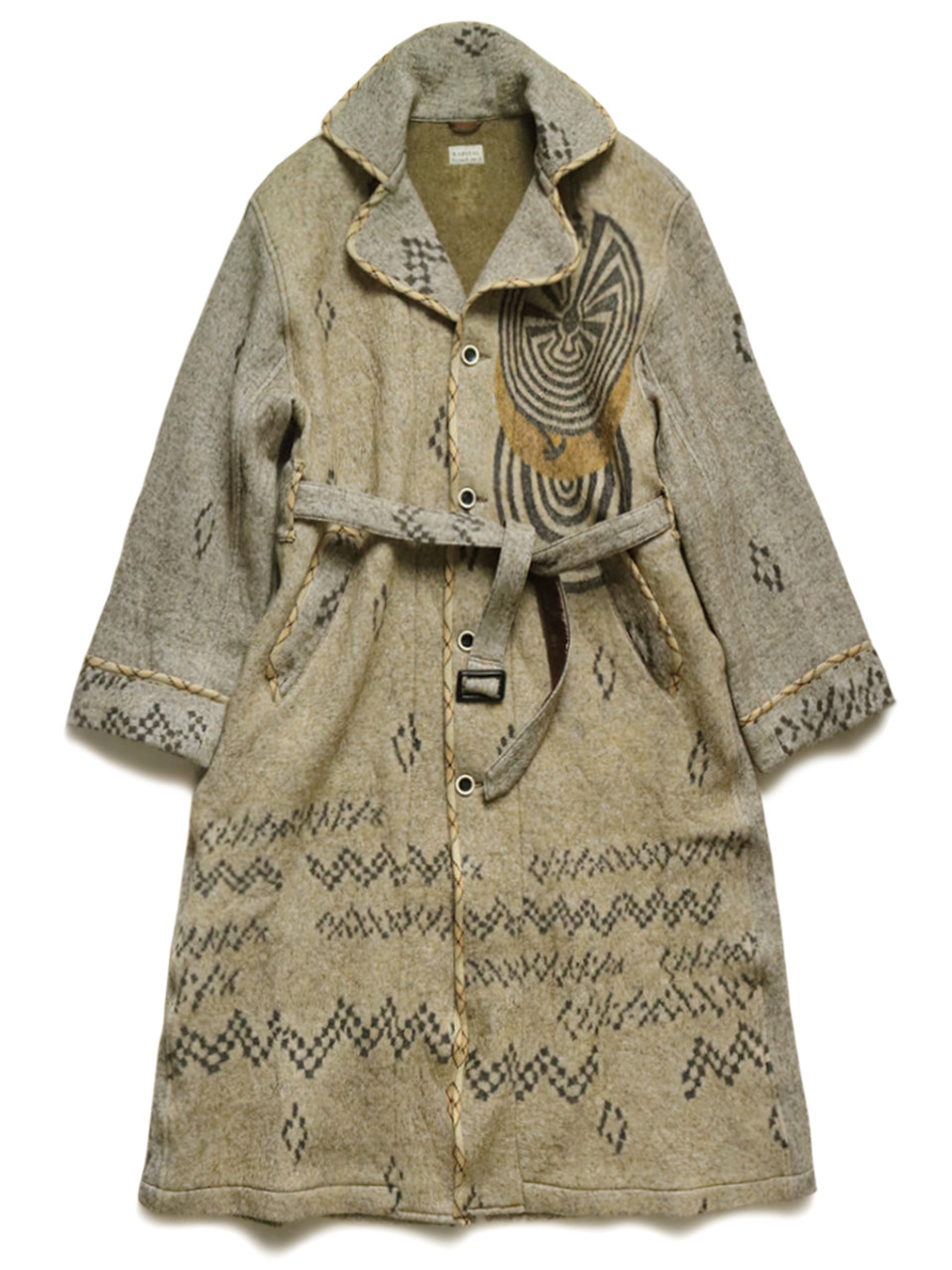 Tirol Wool Moon MUZE Pattern Dragging Coat K1912LJ175