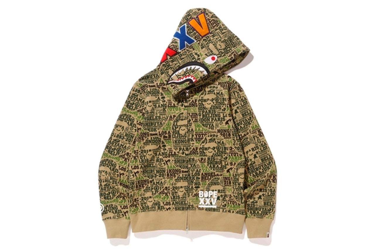 Bape Color Camo Shark Full Zip Hoodie 'Navy' | Blue | Men's Size 2XL