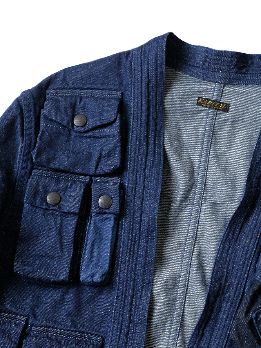 KAPITAL Shirt 8Oz Denim Fishing kimono Shirt