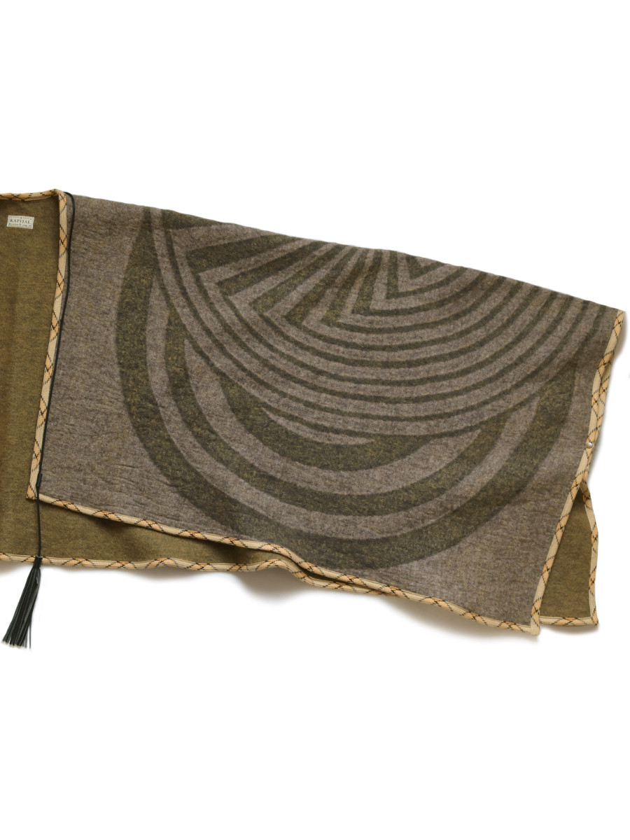 KAPITAL キャピタル チロルウール ムーンMAZE柄 シャーマンポンチョ KAPITAL Jacket/Vest Tirol Wool Moon MAZE Pattern Shaman Poncho