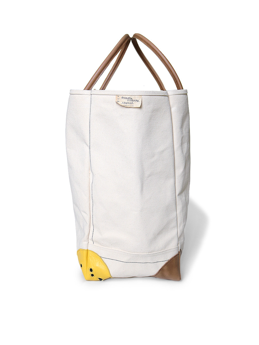 KAPITAL Bag No. 4 Canvas Rain Smile MILK BAG L