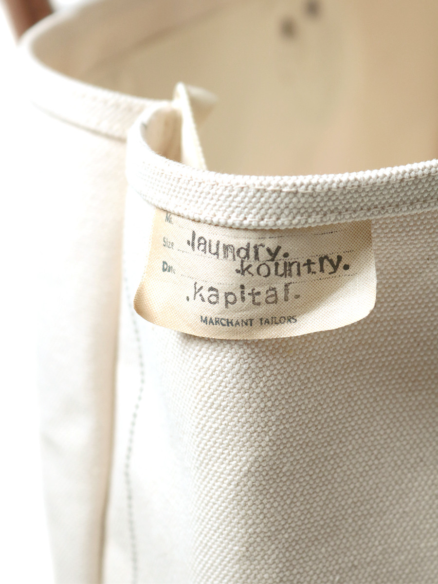 KAPITAL Bag No. 4 Canvas Rain Smile MILK BAG S