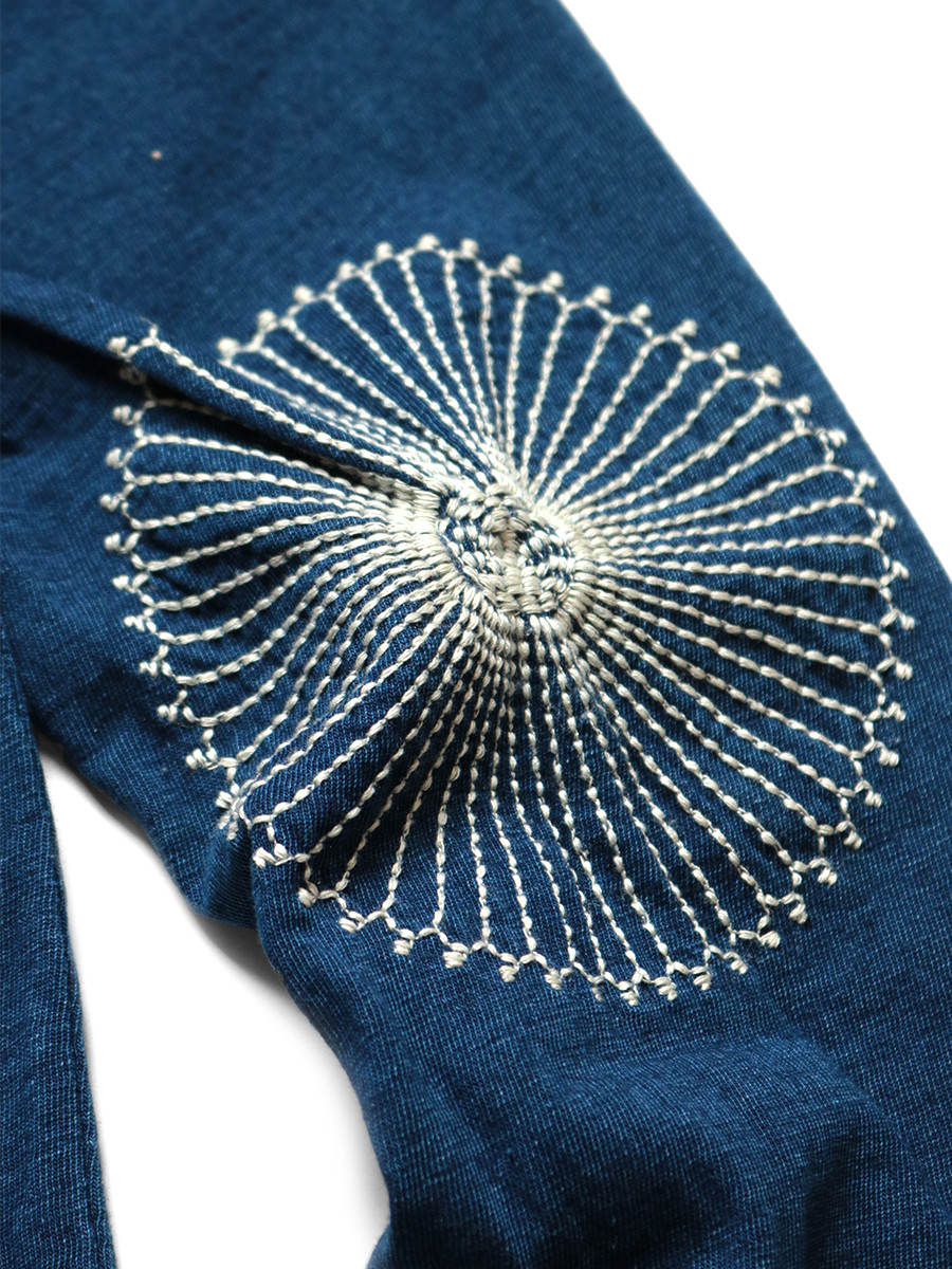 KAPITAL T-Shirt IDG Tianzhu Cron Long T (Thunder Sashiko Embroidery)