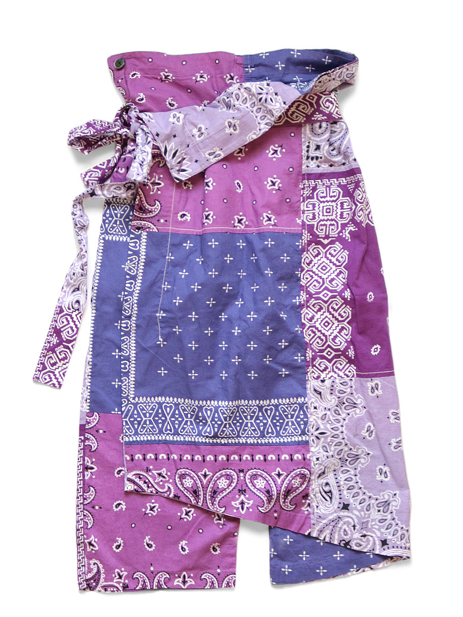 KAPITAL Pants/Shorts Gauze Bandana Patchwork pt Wrap Trousers