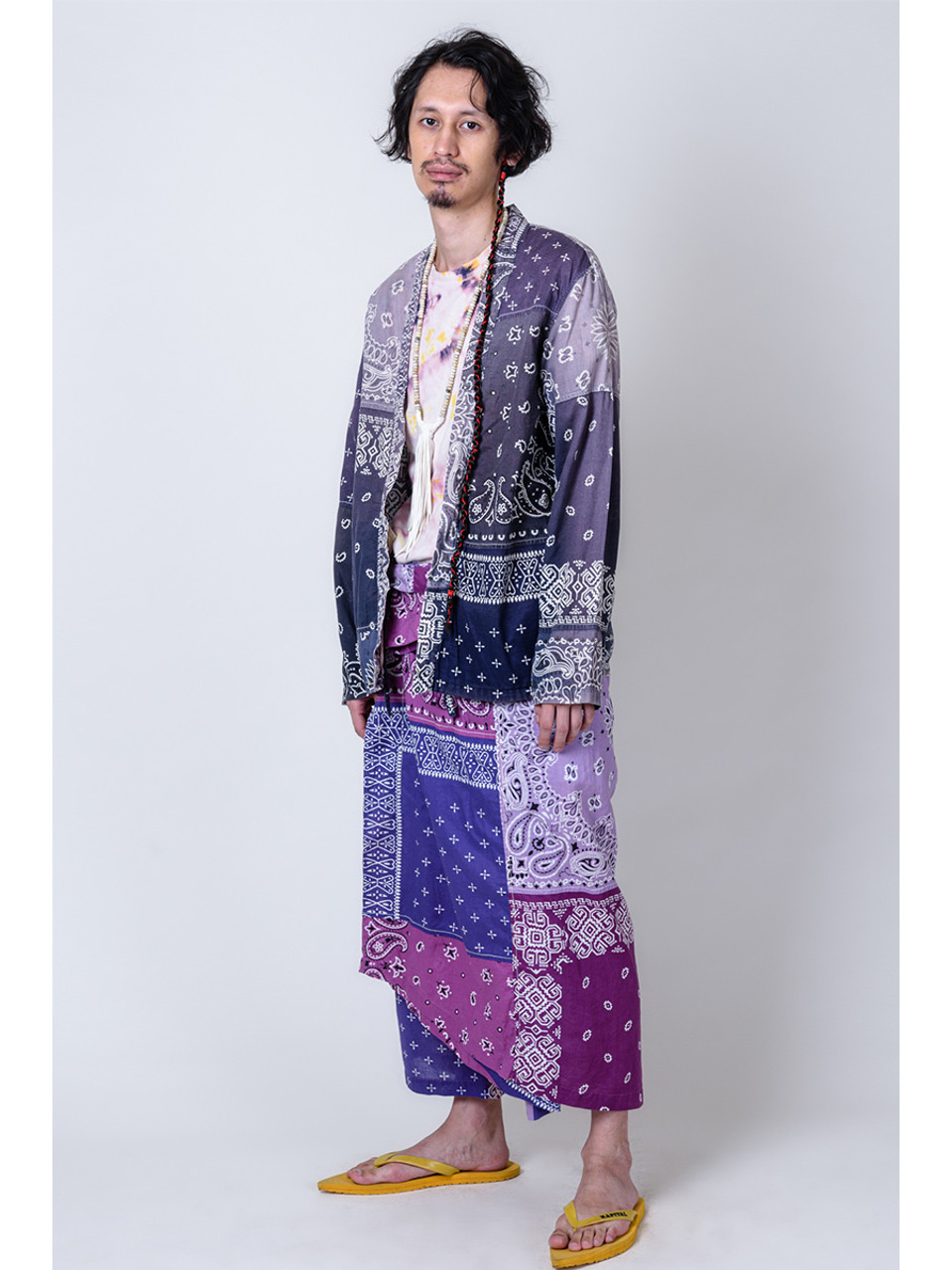 KAPITAL Pants/Shorts Gauze Bandana Patchwork pt Wrap Trousers