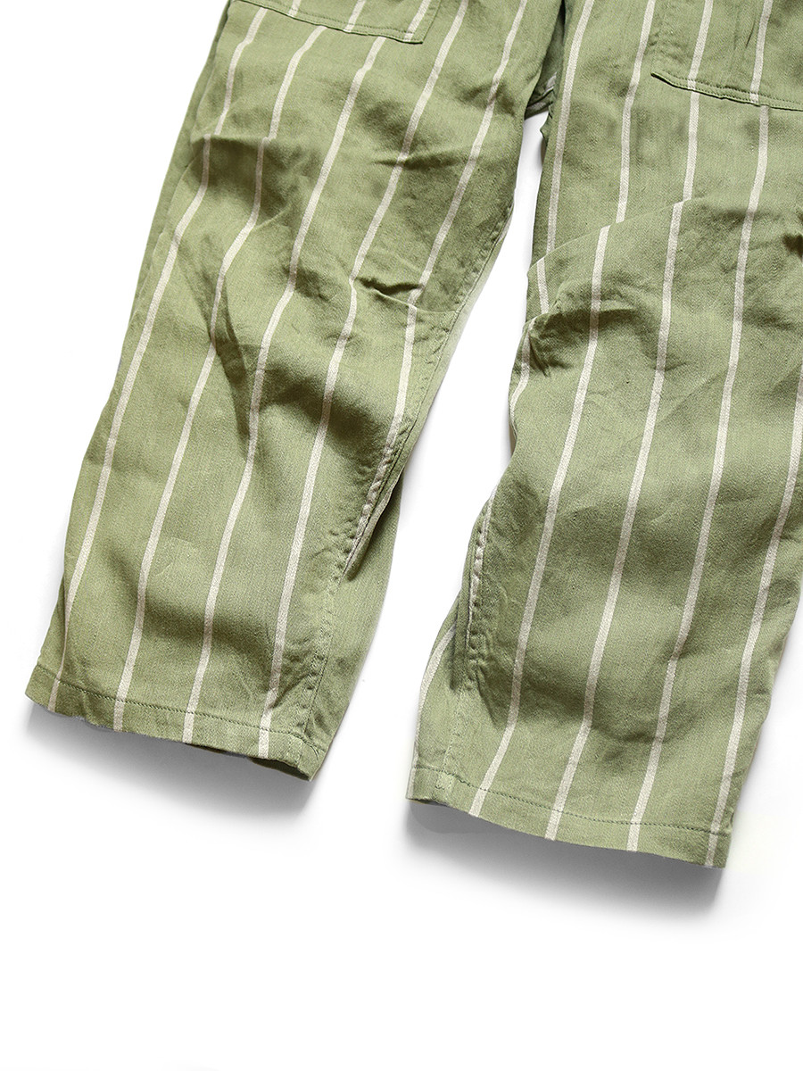 KAPITAL Pants/Shorts Linen Phillies Striped Aviator Suit Cut Pants