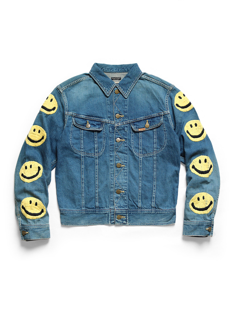 KAPITAL Jacket/Vest 11.5Oz Denim Westerner LONG (Smile Embroidery)